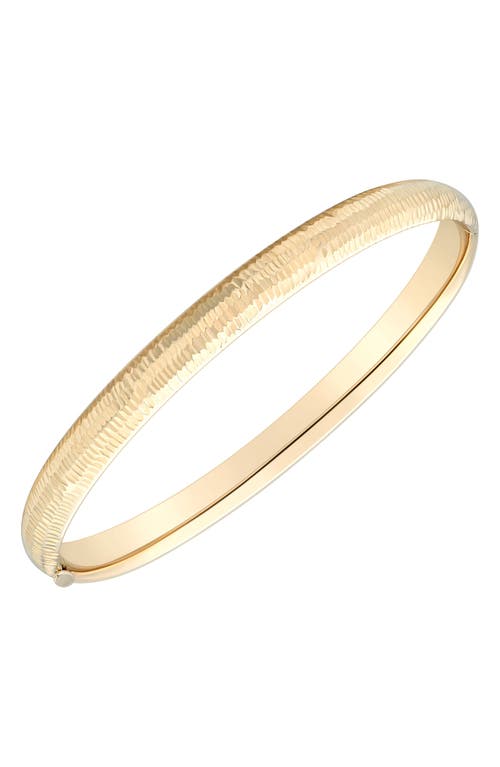 Frankie & Zoe 14k Yellow Gold Knife Edge Bangle Bracelet