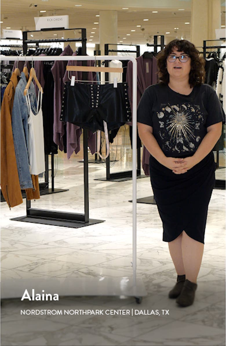 Lace-Up Faux Leather Shorts, sales video thumbnail