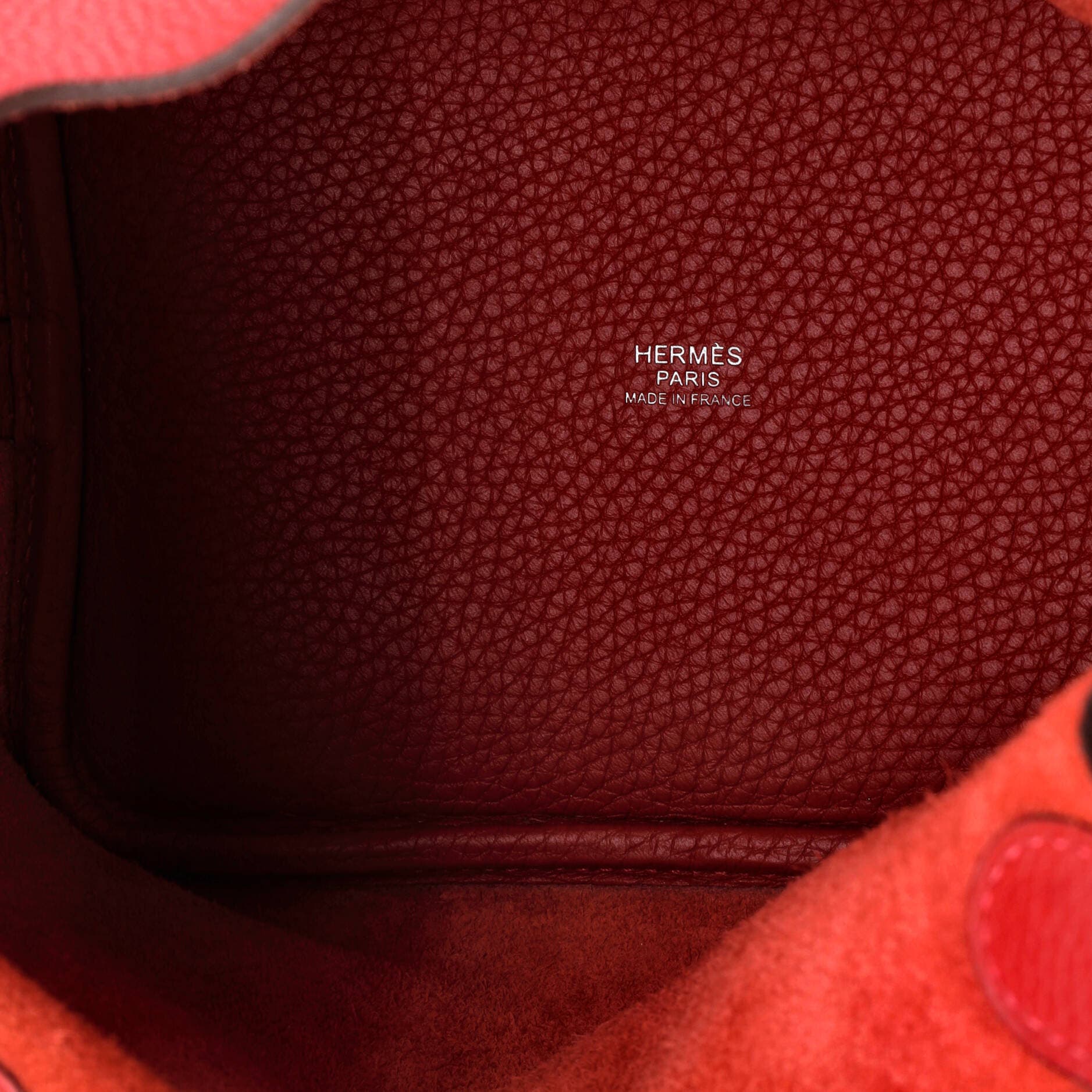 Pre-Owned Hermes Picotin Lock Bag Clemence PM, Alternate, color, Rouge Casaque