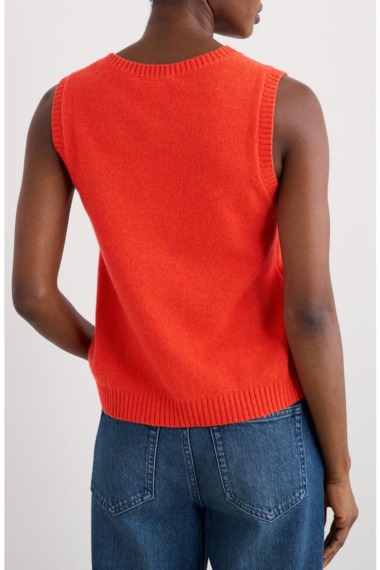East View Merino Wool Blend Sweater Vest, Alternate, color, KNIT MELANGE MANDARIN