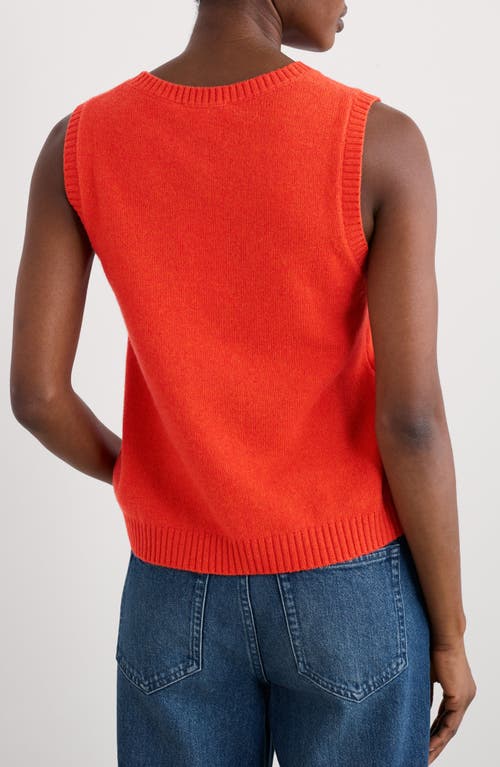Seasalt Cornwall East View Merino Wool Blend Sweater Vest In Orange