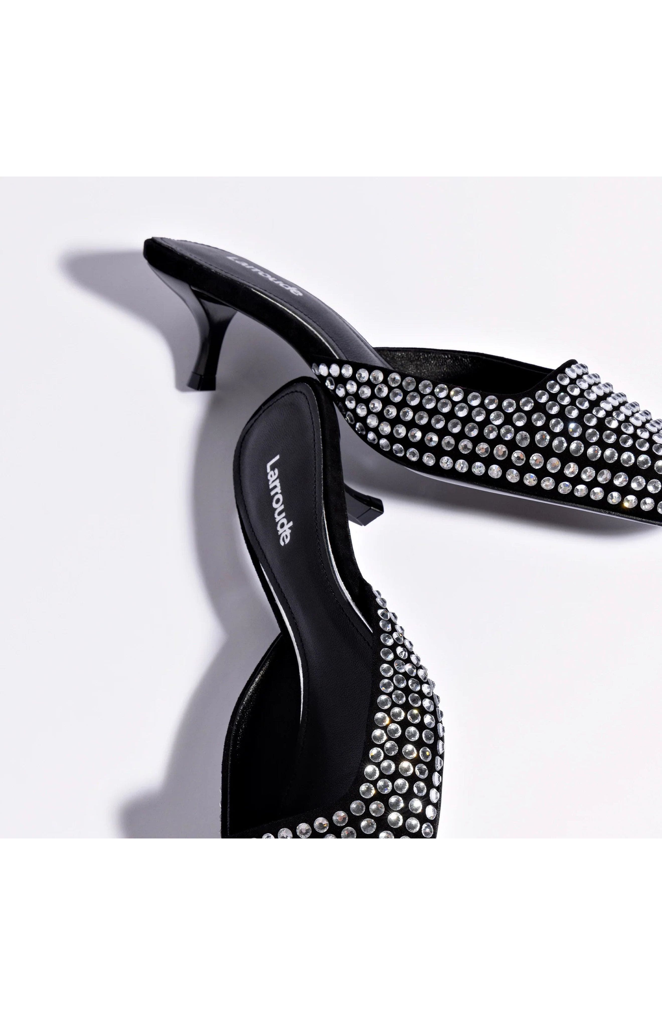 Amal Mule, Alternate, color, Black/Crystal