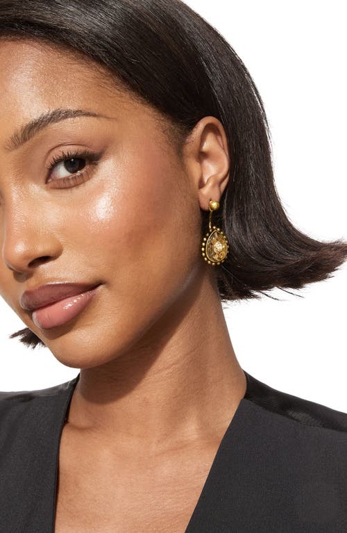 Kurt Geiger London Crystal Barbell Drop Earrings In Gold