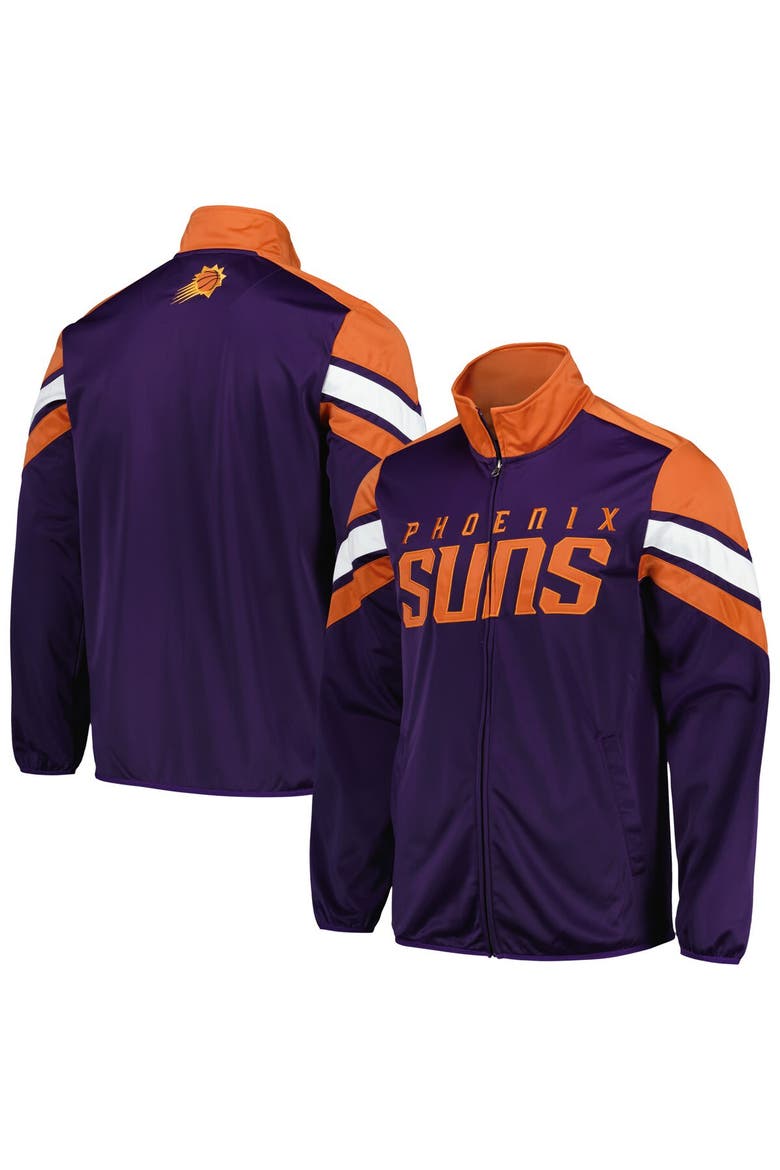 Men's G-III Sports by Carl Banks Purple Phoenix Suns Game Ball Full-Zip Track Jacket, Main, color, Purple