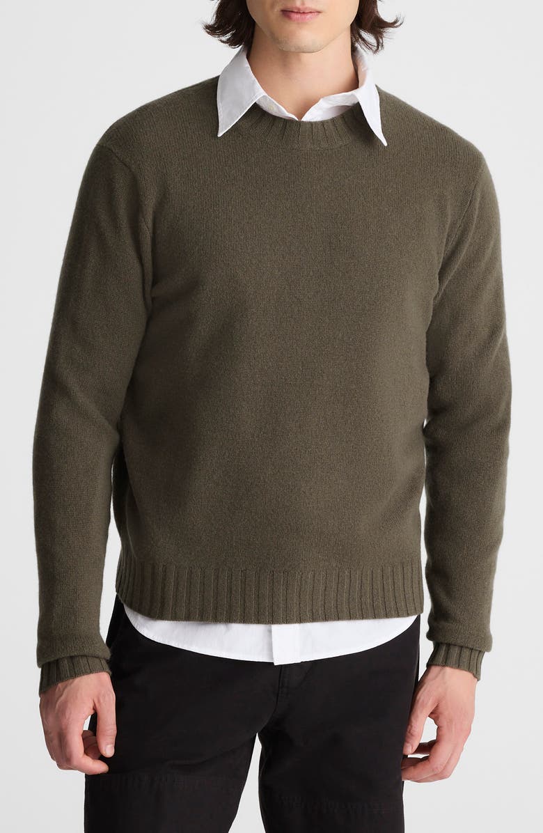 Madewell Crewneck Heritage Merino Wool Sweater, Main, color, Driftwood Brown
