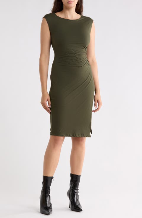 Side Ruched Knit Dress