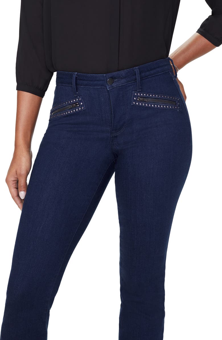 NYDJ Barbara High Waist Hip Zip Bootcut Jeans, Alternate, color,