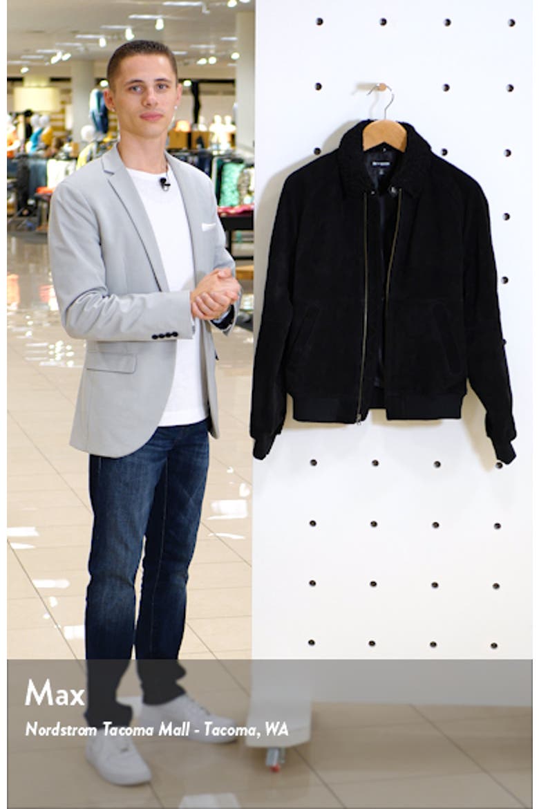 x Alex Costa Fleece Collar Suede Bomber Jacket video