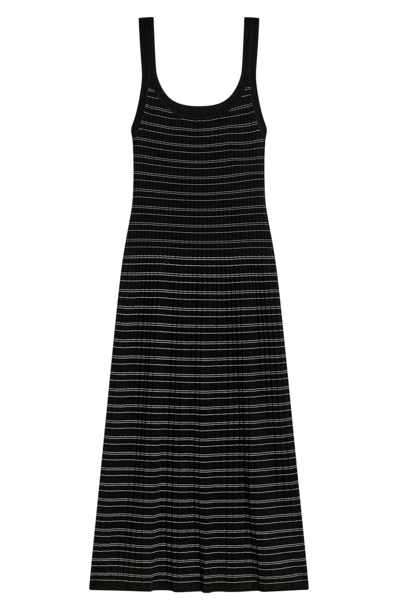 Theory Variegated Stripe Pima Cotton Blend Midi Dress, Alternate, color, 