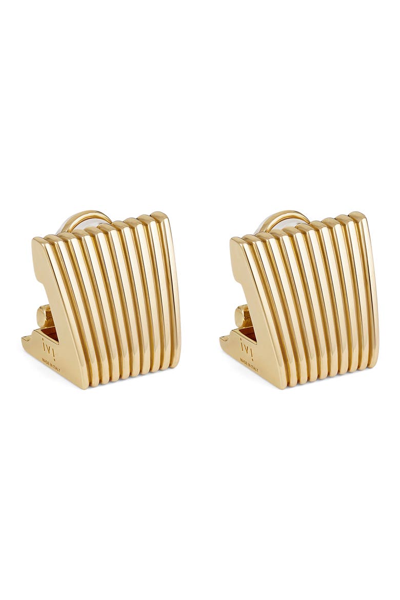 Liz Chunky Clip-On Earrings, Main, color, YELLOW GOLD