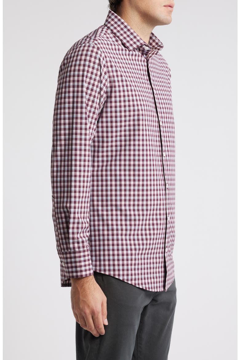 Leeward Stretch Button-Up Shirt, Alternate, color, WINE TODOS PLAID