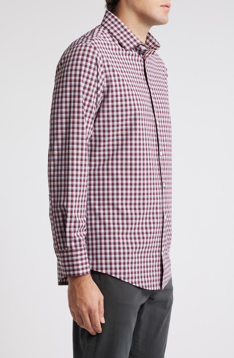 Mizzen+Main Leeward Stretch Button-Up Shirt, Alternate, color, Wine Todos Plaid