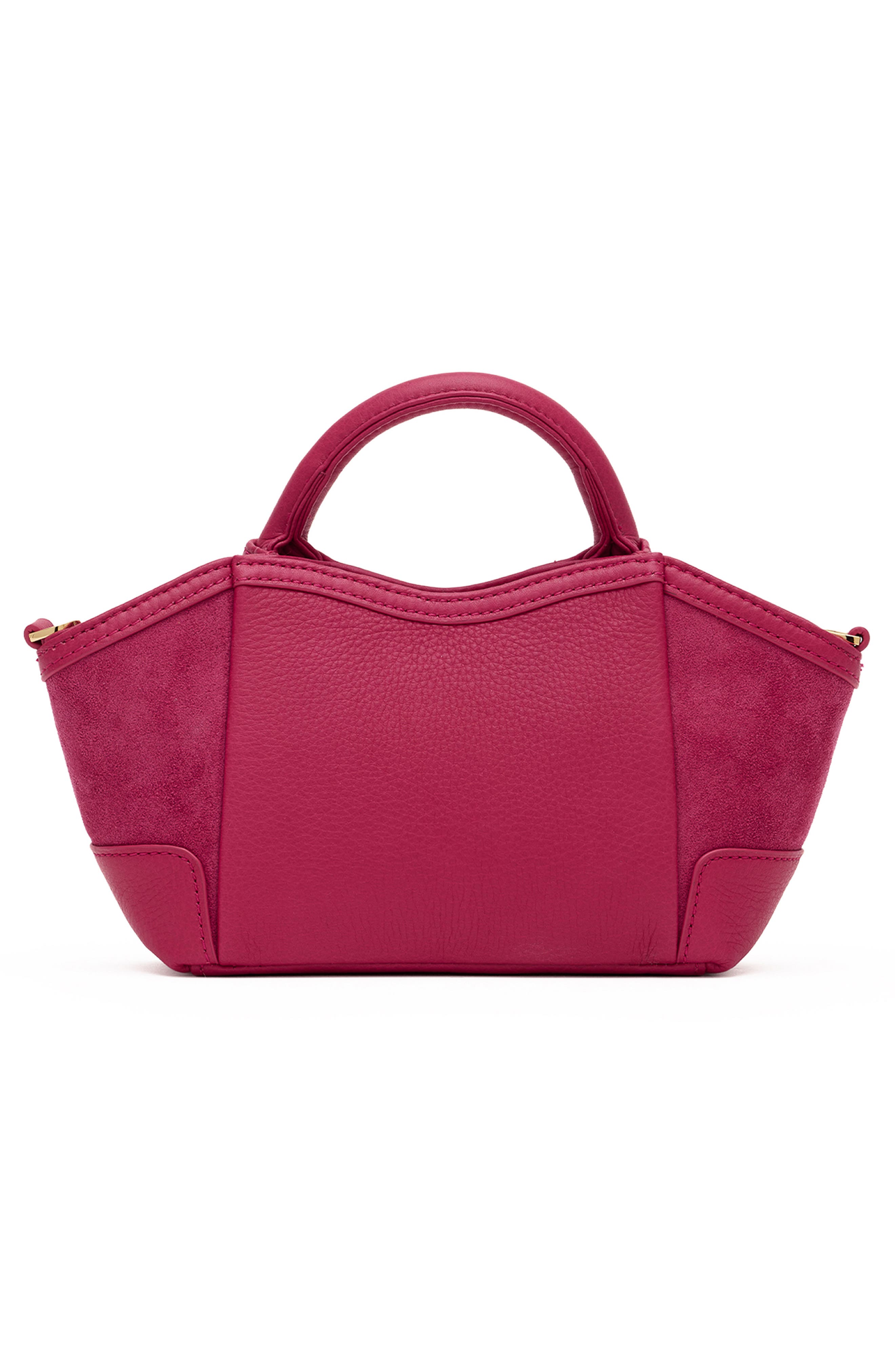 HAMMITT Mini Paul Suede Top Handle Bag, Alternate, color, Calypso Suede/ Gold