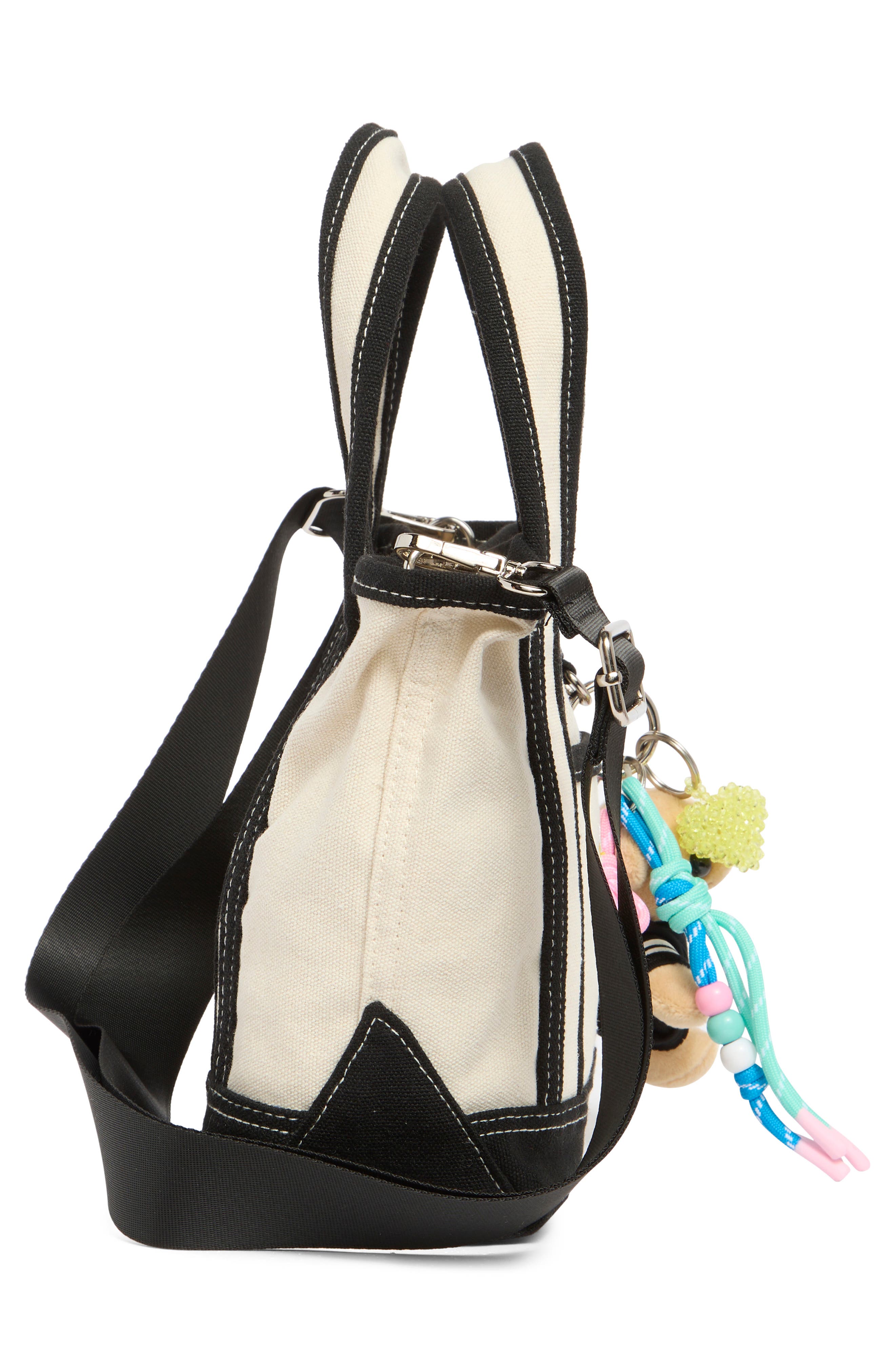 Madden Girl Canvas Mini Tote with Charm, Alternate, color, 