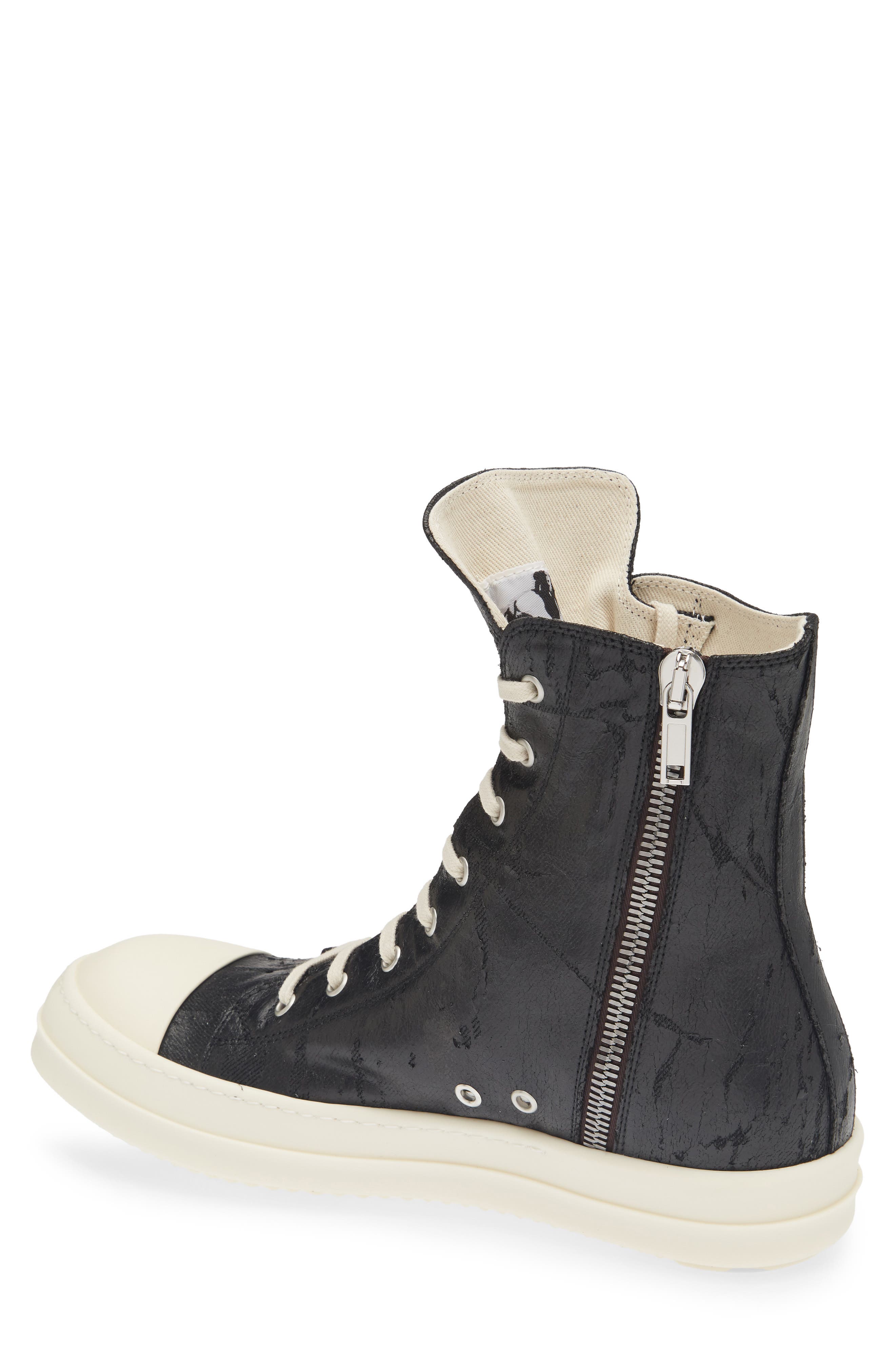 Sneaks High Top Sneaker, Alternate, color, BLACK/ MILK/ MILK