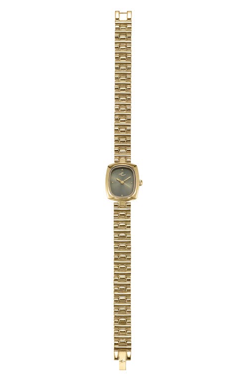 Ettika Square Dial Bracelet Watch, 20mm X 23mm In Gold