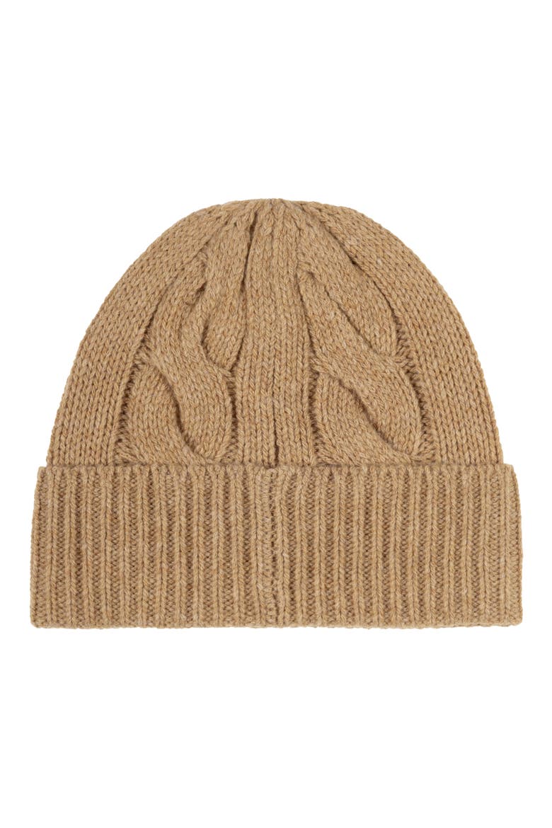 Bear Wool Blend Beanie, Alternate, color, CLASSIC CAMEL