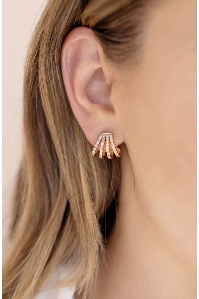 Angel Wings Drop Earrings, Alternate, color, GOLD