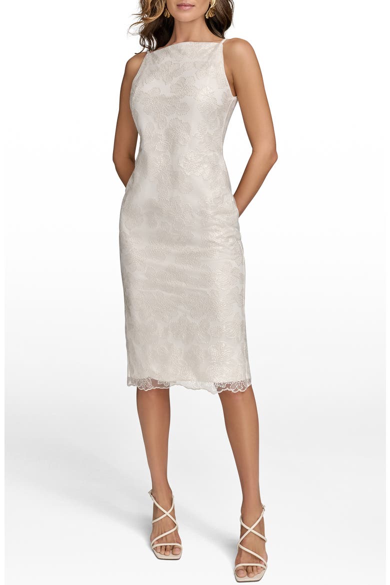 Embellished Sheath Dress, Main, color, CREAM
