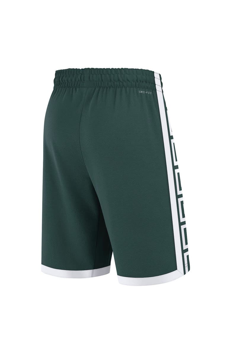 Nike Men's Nike Green Michigan State Spartans Road Replica Performance Basketball Shorts, Alternate, color, Green