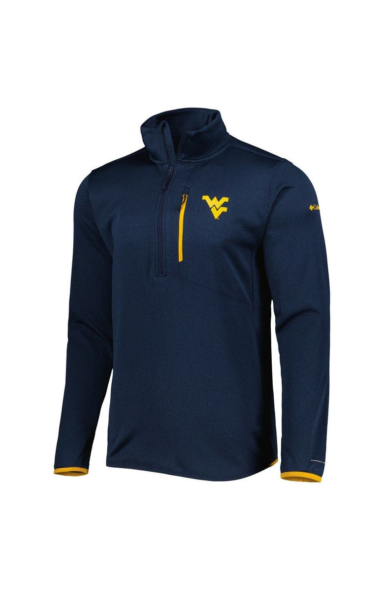 Columbia Men's Columbia Navy West Virginia Mountaineers Park View Omni-Wick Half-Zip Top, Alternate, color, 