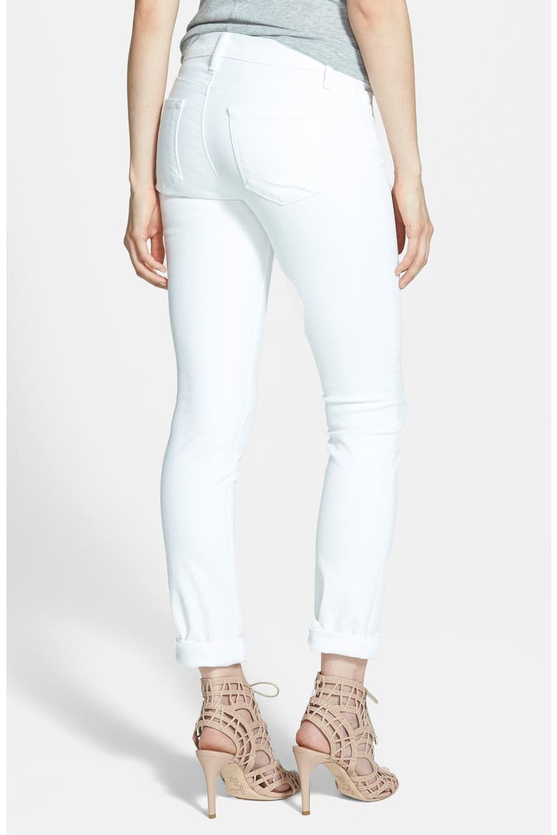 '811' Mid-Rise Stovepipe Jeans, Alternate, color, BLANC