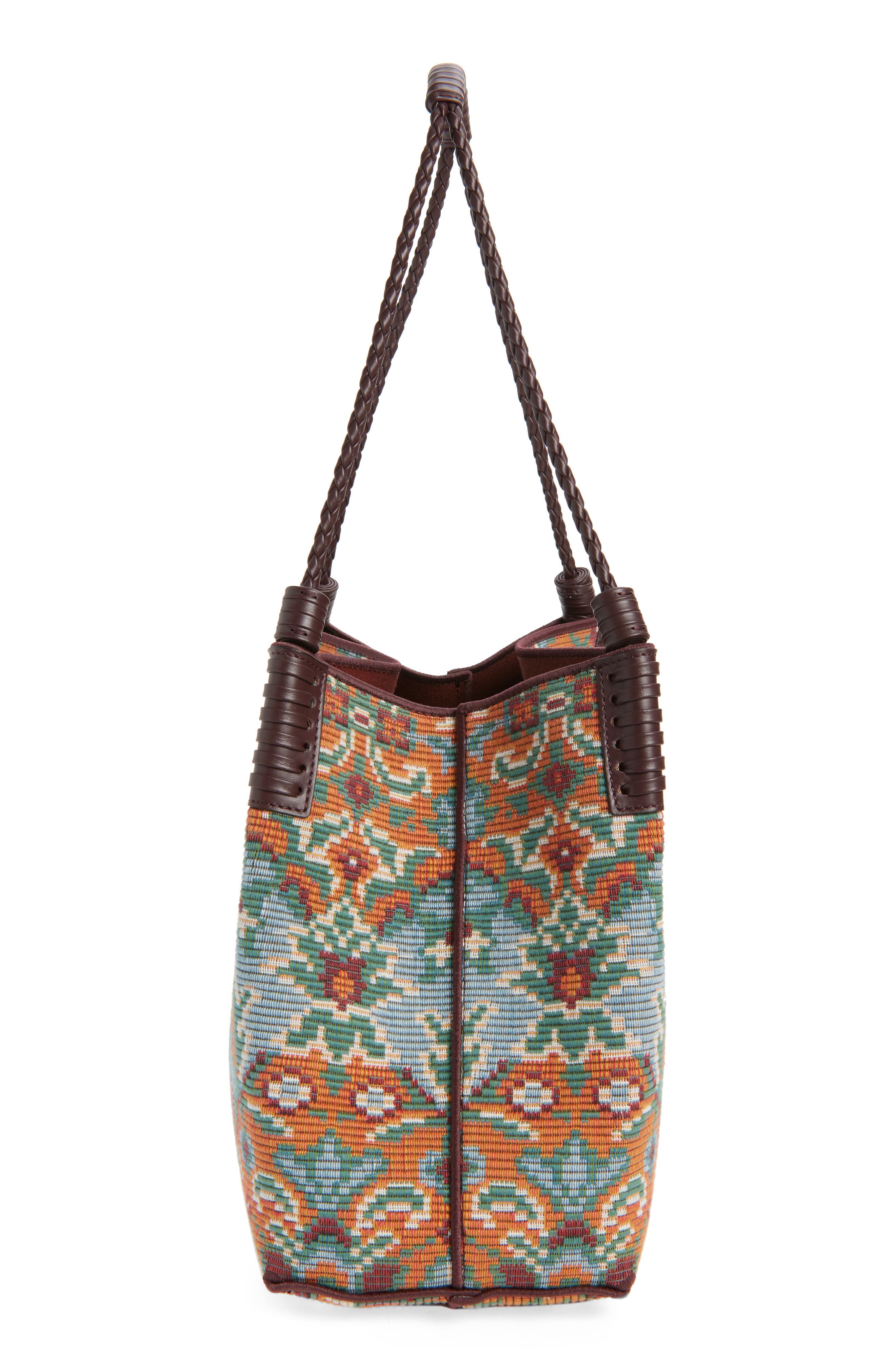 Etro Medium Libra Jacquard Tote Bag, Alternate, color, Multicolor Azure Base