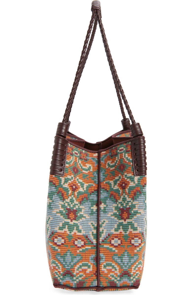 Etro Medium Libra Jacquard Tote Bag, Alternate, color, Multicolor Azure Base