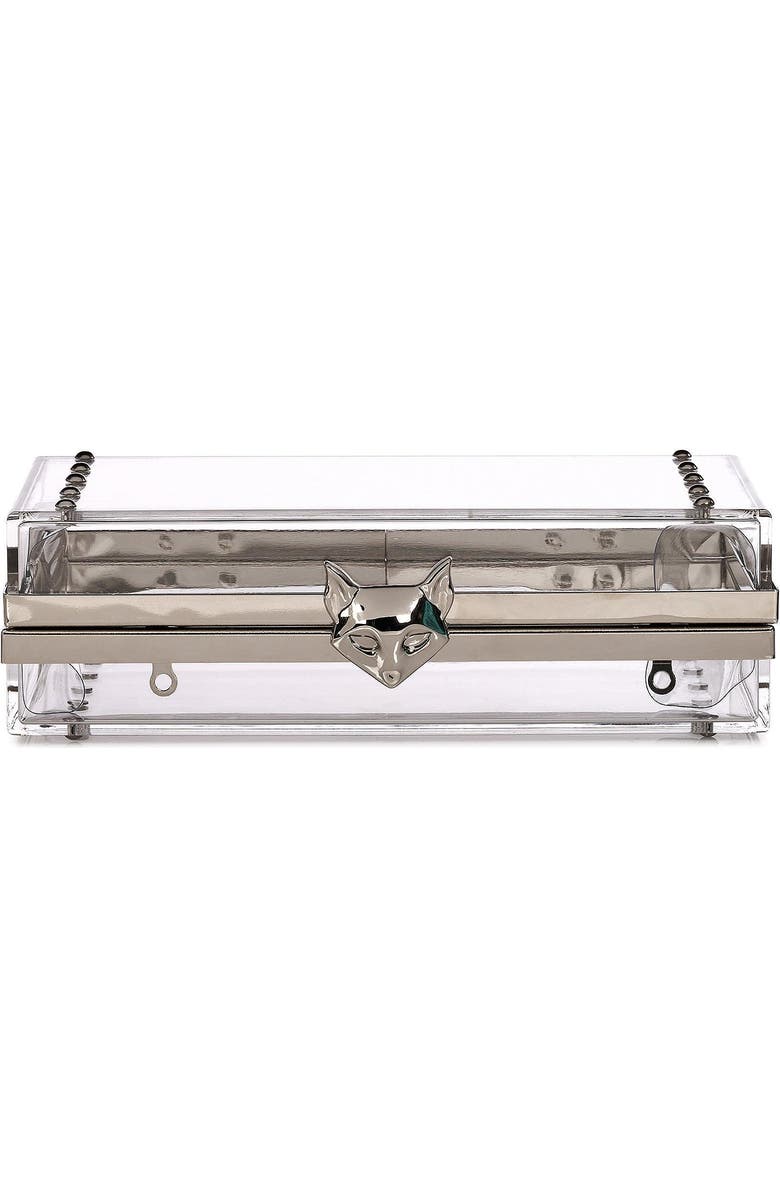 DESERI Halo Crossbody Clutch, Alternate, color, Silver