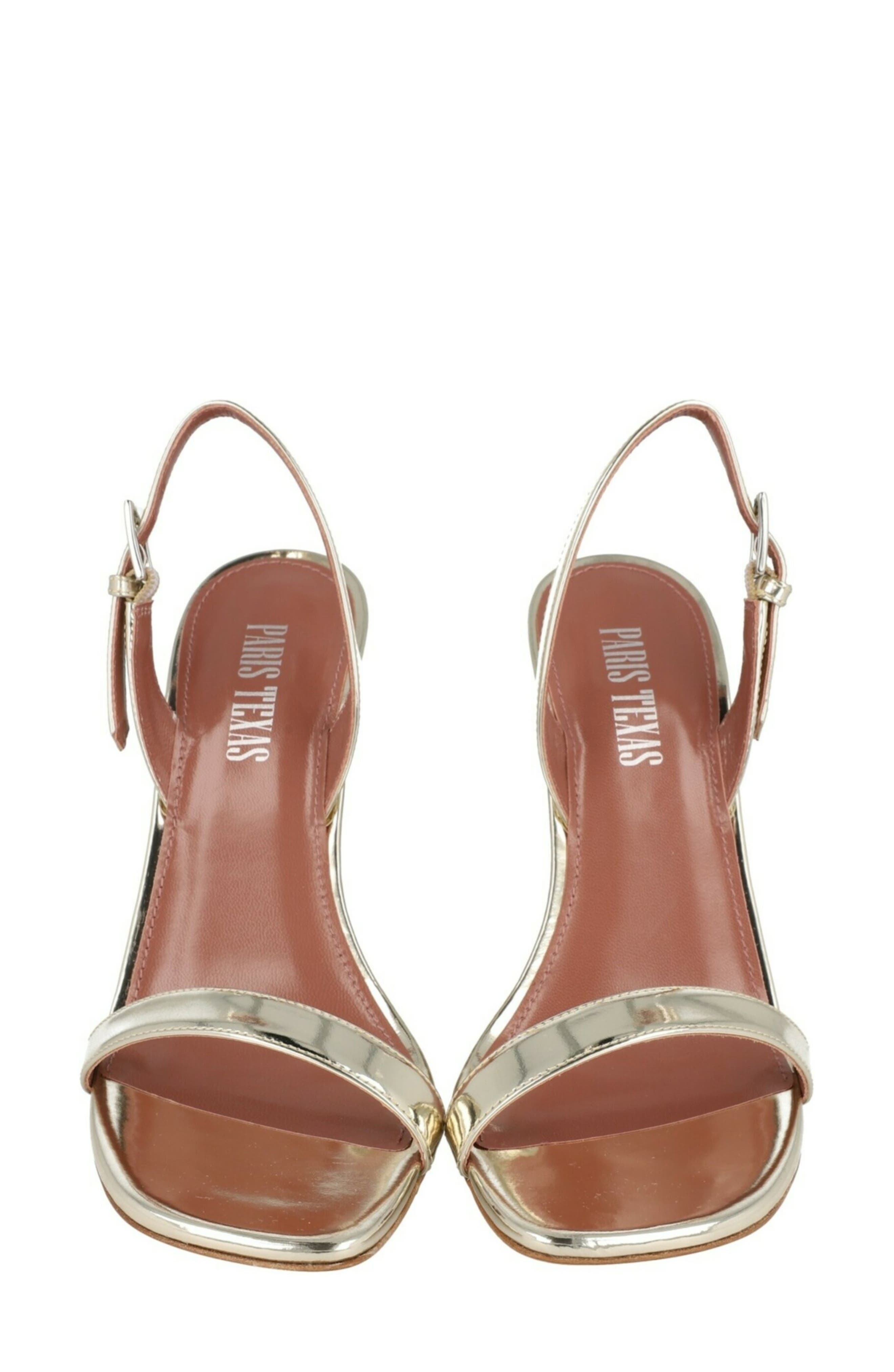 Paris Texas Bea Mirrored Metallic Slingback Sandal, Alternate, color, Gold