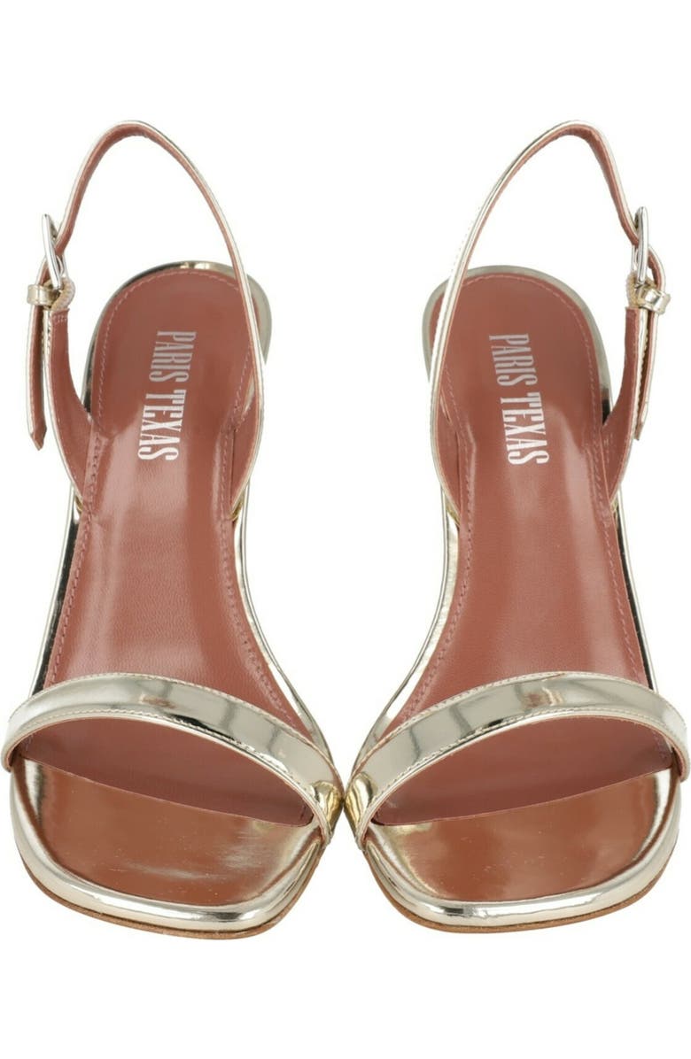 Paris Texas Bea Mirrored Metallic Slingback Sandal, Alternate, color, Gold