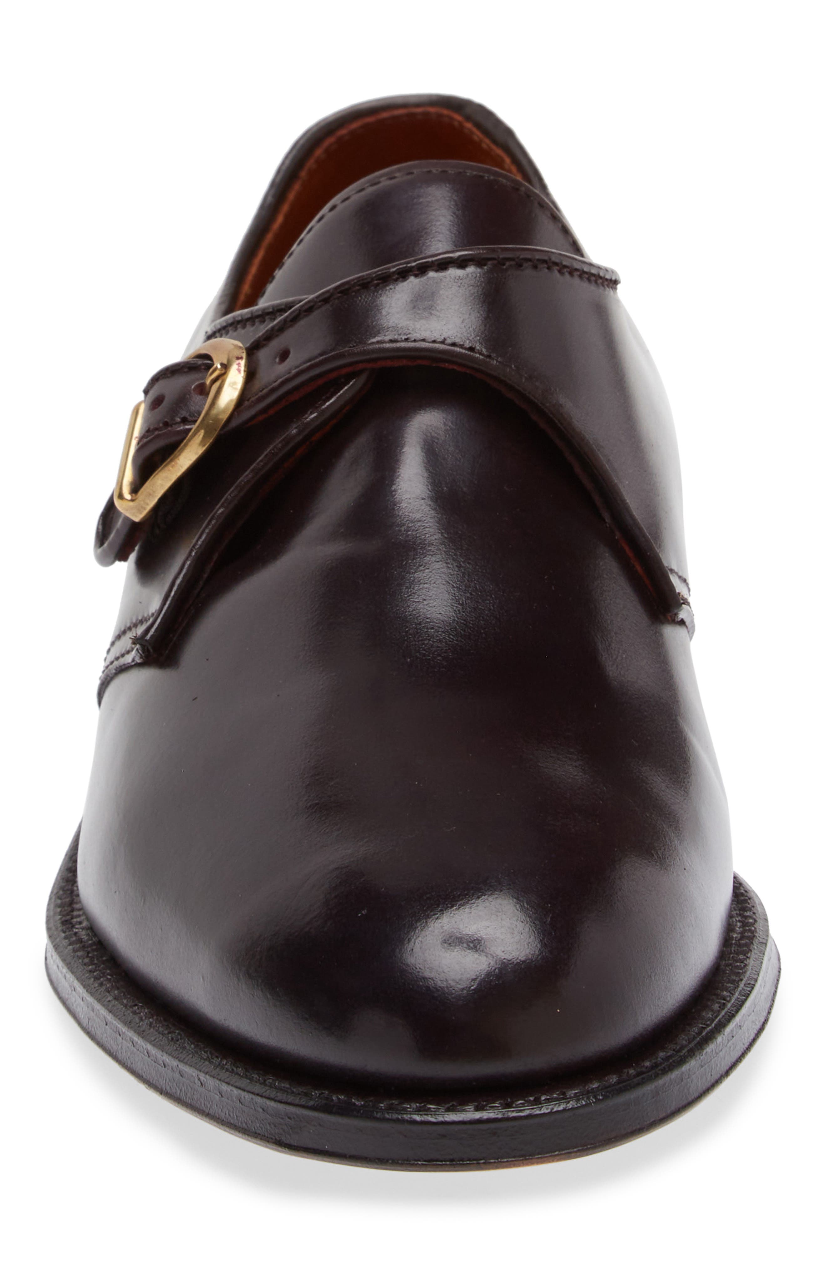 Alden Plain Toe Monk Strap Shoe, Alternate, color, Cordovan