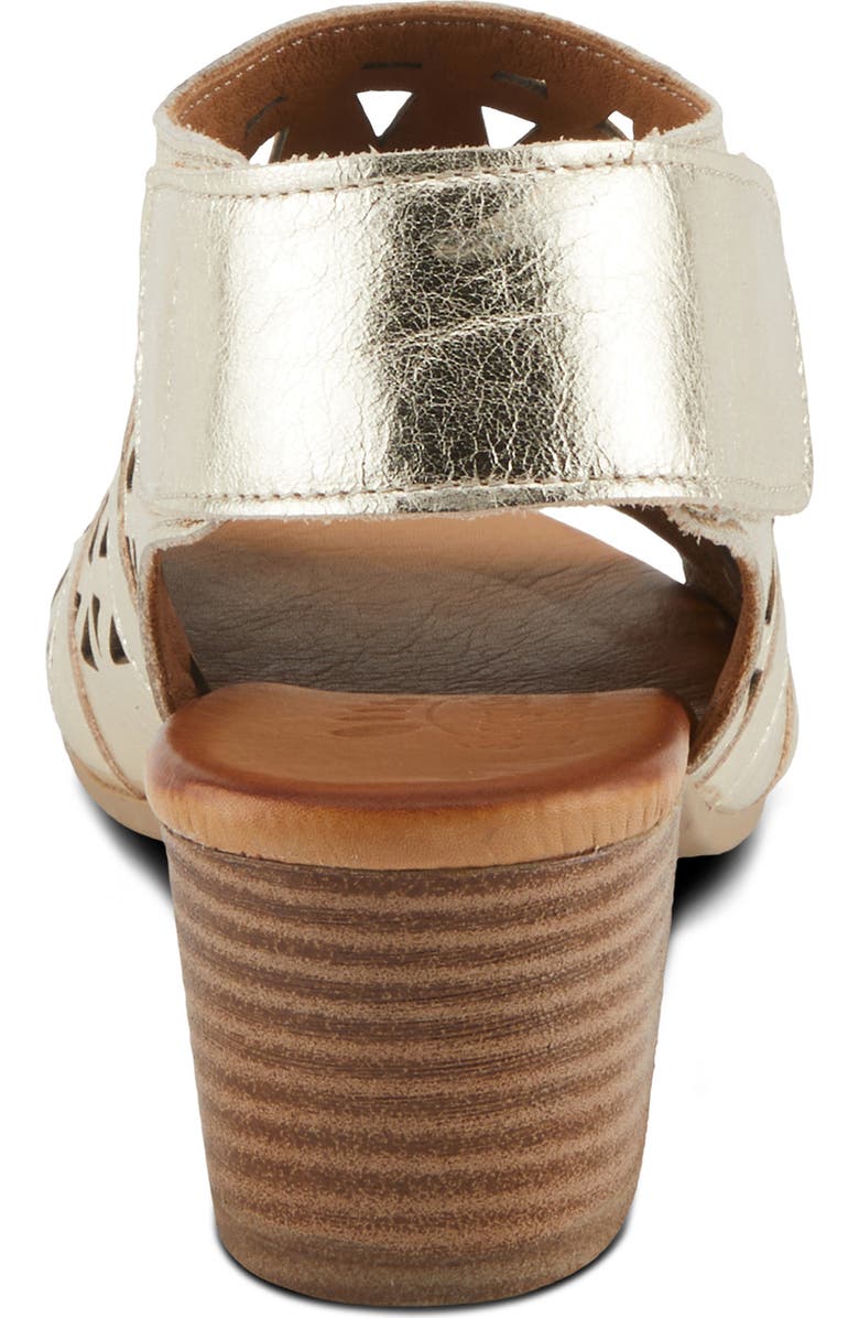 Spring Step Dorotha Cutout Block Heel Sandal, Alternate, color, Gold