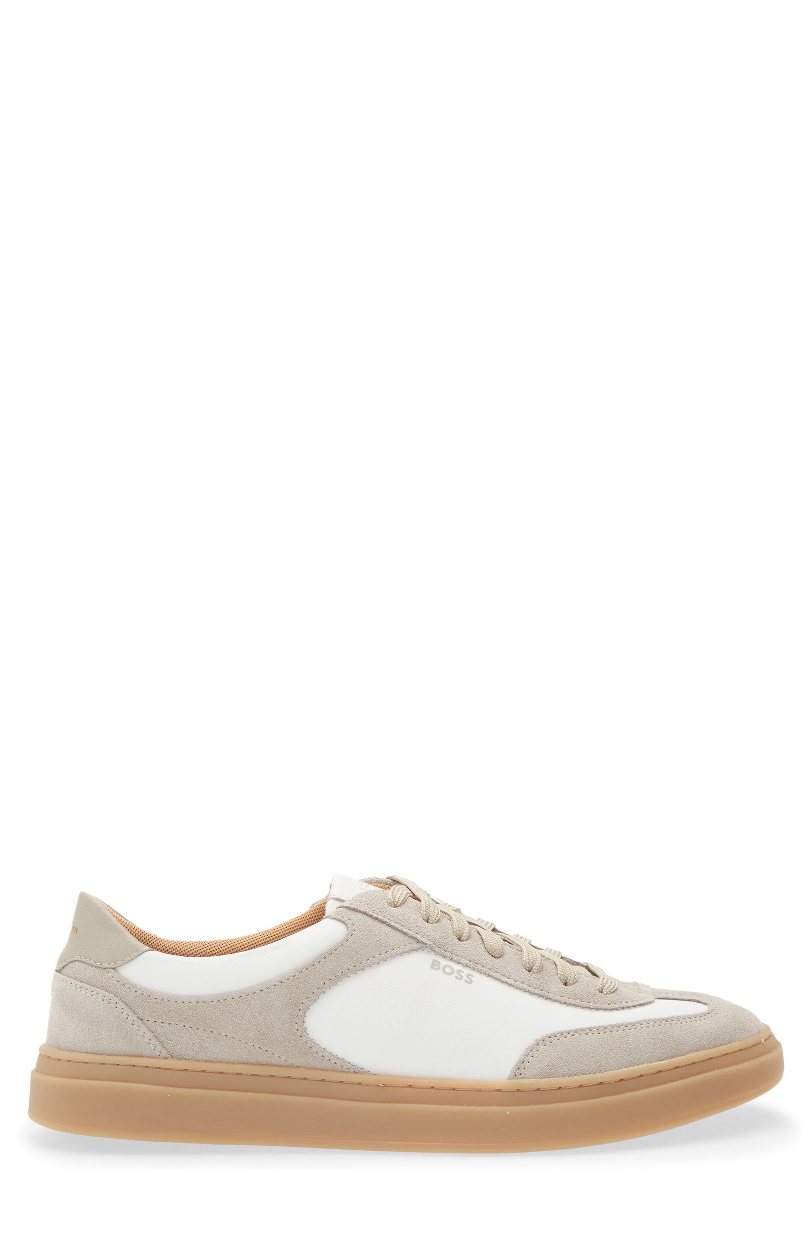 Kieran Low Top Racing Sneaker, Alternate, color, MEDIUM BEIGE