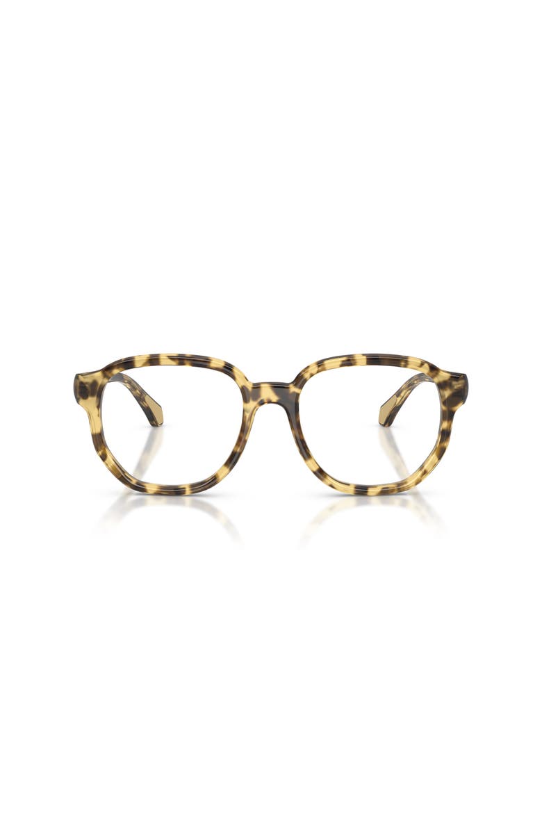 Moncler 55mm Rectangle optical glasses, Alternate, color, Tortoise