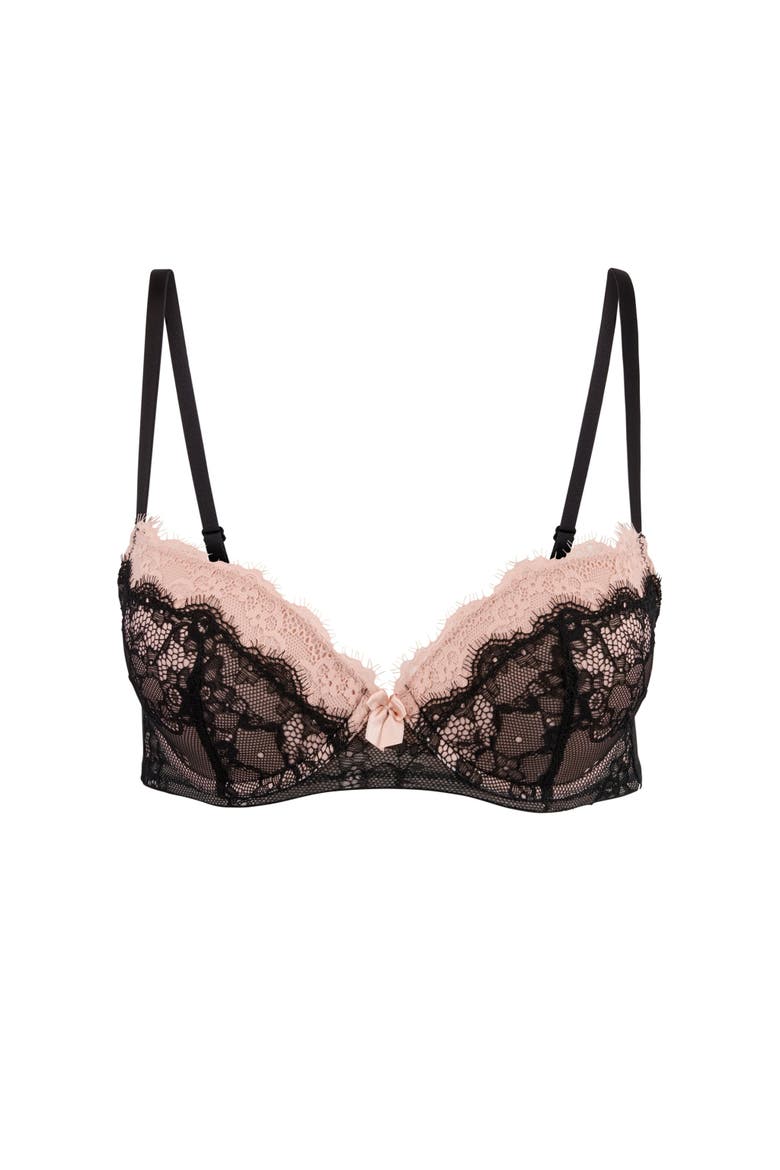 Emanuelly Push Up Balconette Bra, Alternate, color, Light Brown