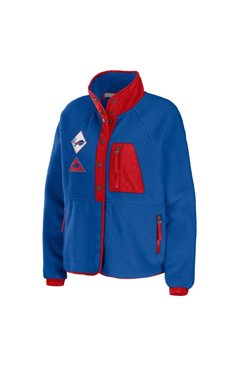 WEAR by Erin Andrews Women's WEAR by Erin Andrews Royal Buffalo Bills Polar Fleece Raglan Full-Snap Jacket, Alternate, color, Royal