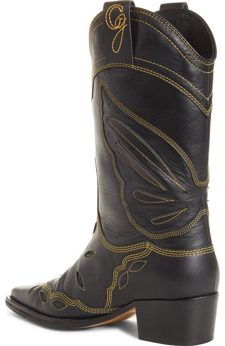 Ganni Texas Tall Western Boot, Alternate, color,