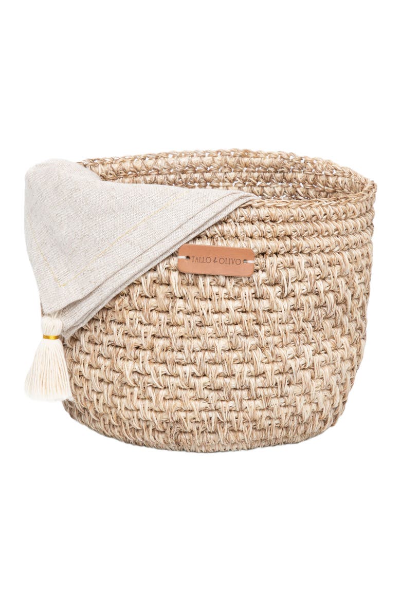 Fique Bread Basket, Alternate, color, Natural