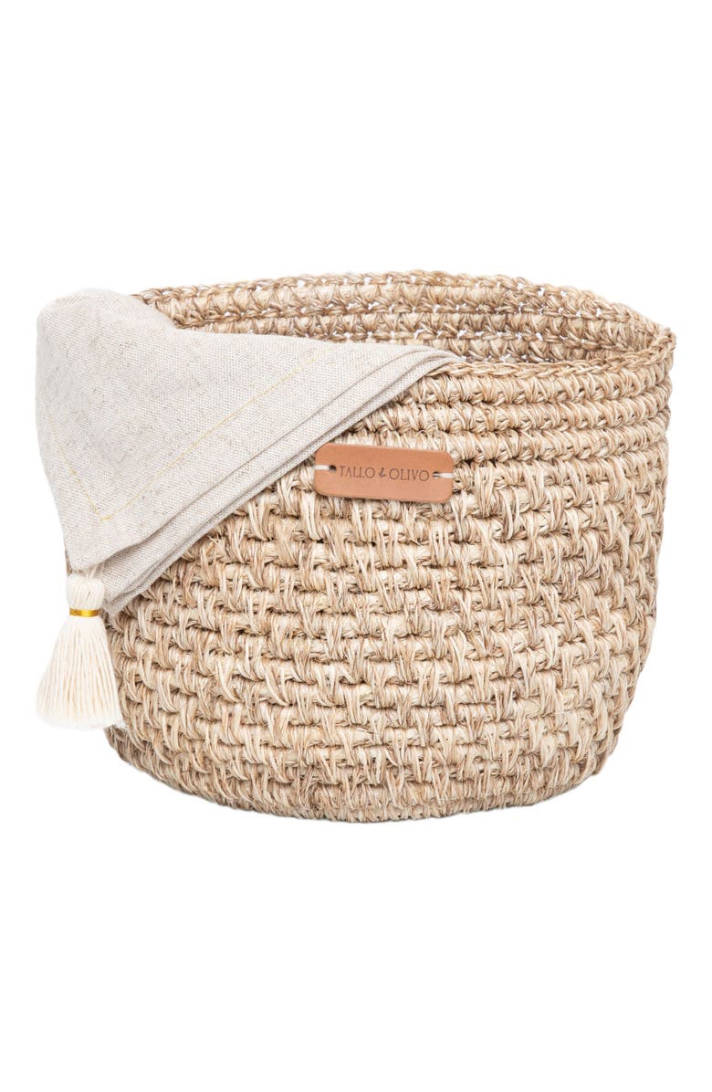 Tallo de Olivo Fique Bread Basket, Alternate, color, Natural