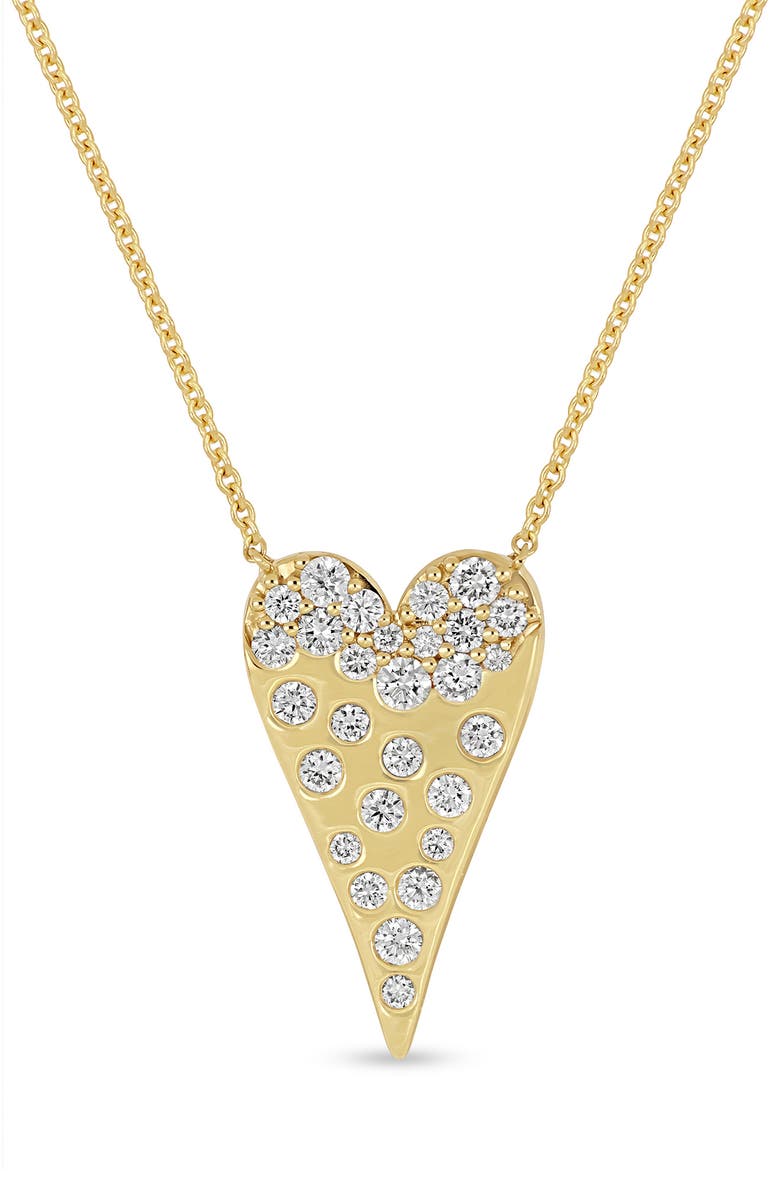 Bony Levy Kiera Diamond Heart Pendant Necklace, Main, color, 18Ky Gold