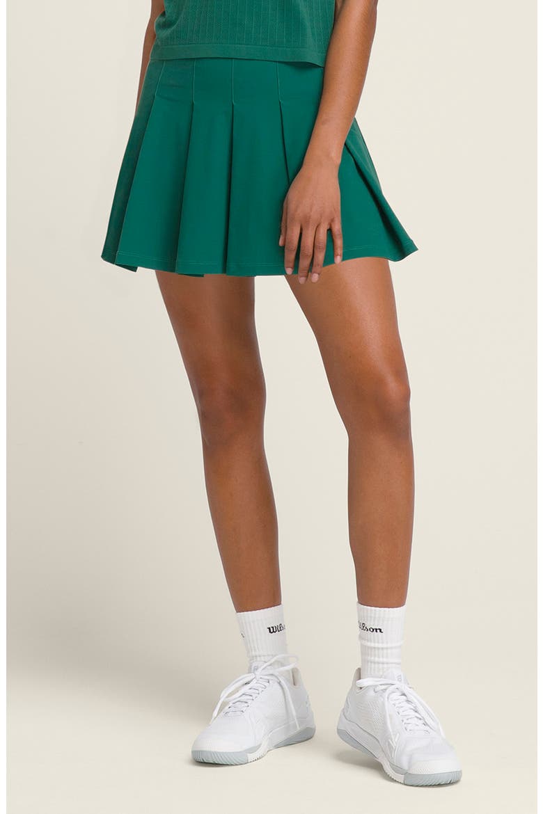 Classic Pleated Tennis Skirt, Main, color, FIELD GREEN