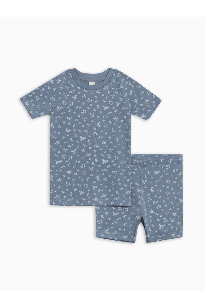 Organic 2-Piece Short Sleeve Jammie Set, Main, color, Isla Floral / Sea + Ivory