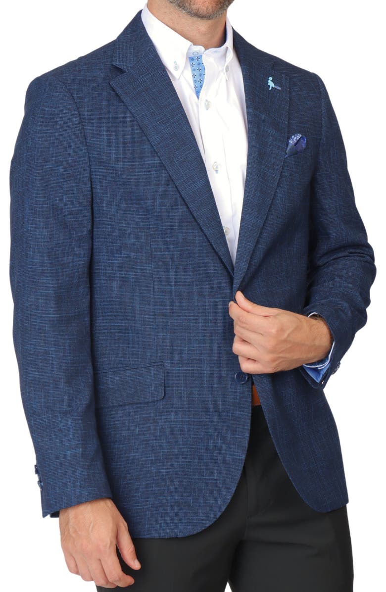 TailorByrd Broken Check Sport Coat, Alternate, color, Navy