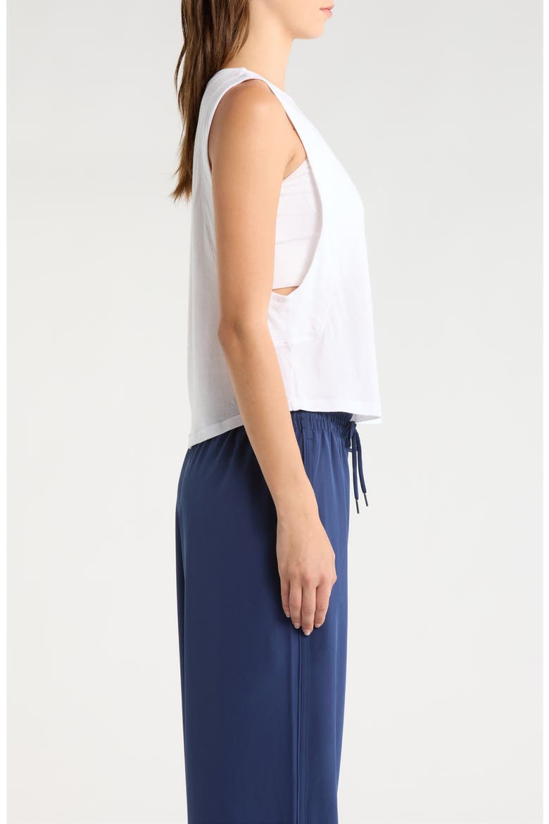 Flow Crop Muscle Tank, Alternate, color, WHITE