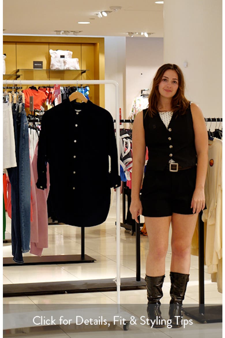 Kayla Oversize Corduroy Button-Up Shirt video