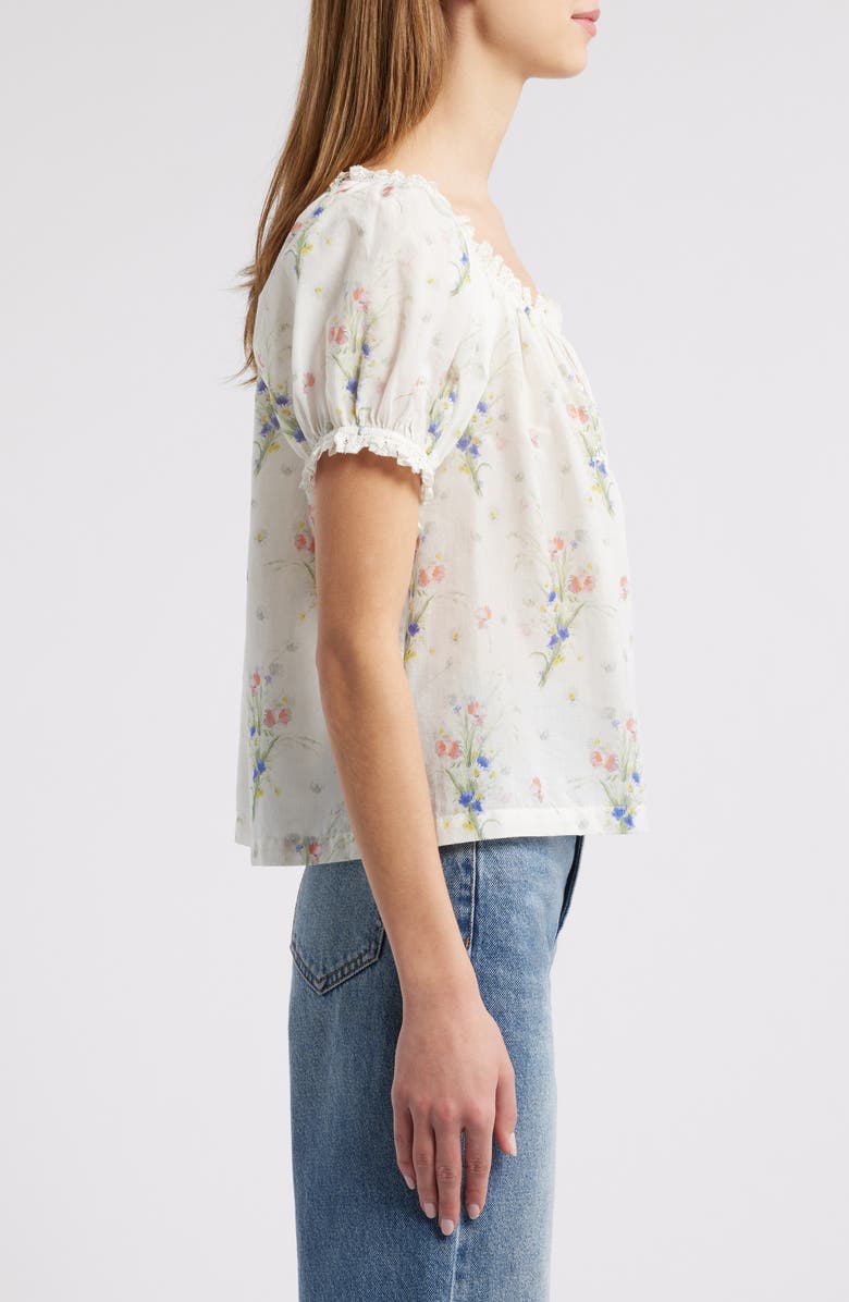 DÔEN Frederica Floral Organic Cotton Top, Alternate, color,