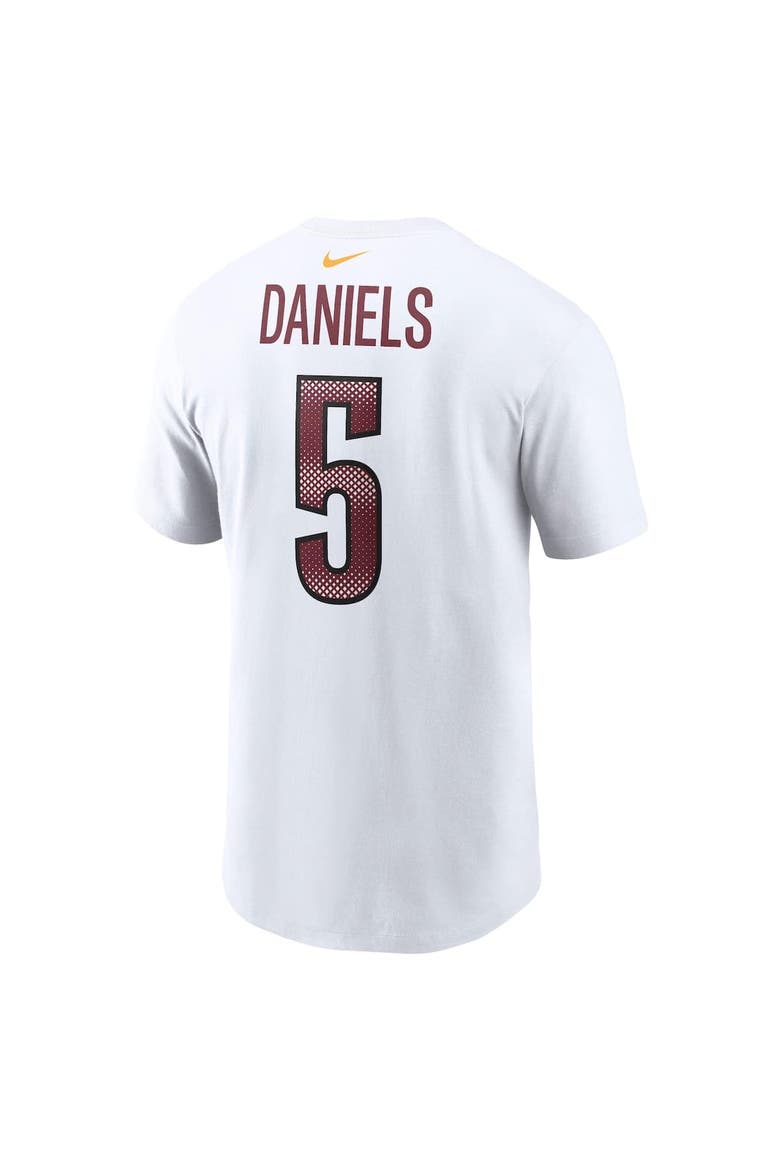 Men's Nike Jayden Daniels White Washington Commanders Name & Number T-Shirt, Alternate, color, White