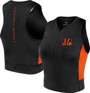 Fanatics Signature Women's Fanatics Signature Black Cincinnati Bengals Studio Fitted Gym Tank Top