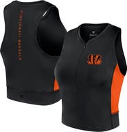 Fanatics Signature Women's Fanatics Signature Black Cincinnati Bengals Studio Fitted Gym Tank Top